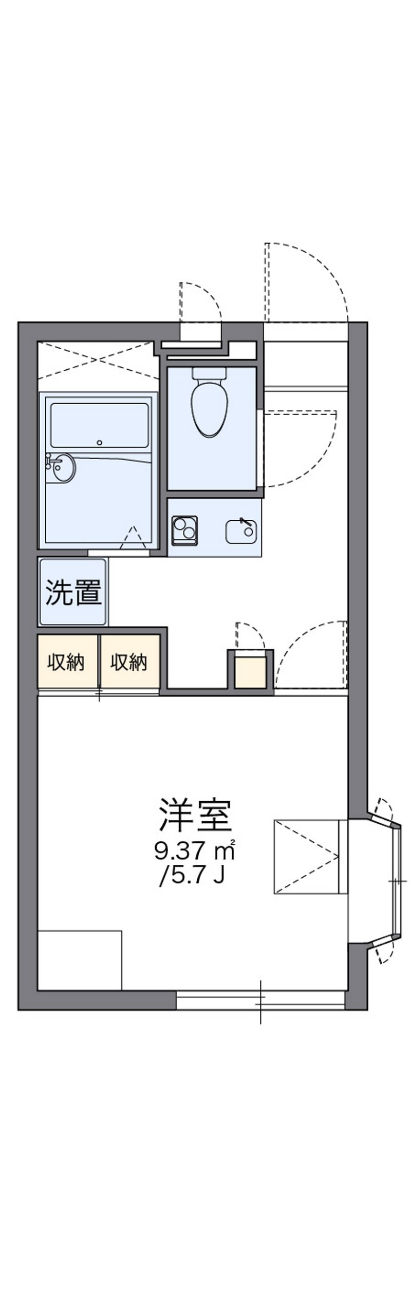 レオパレスアジェル岩倉南 間取図