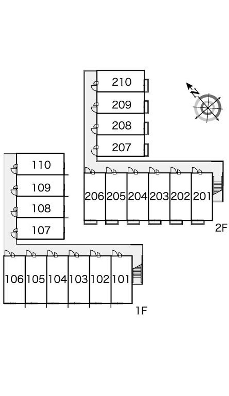 レオパレス西部 間取り配置図