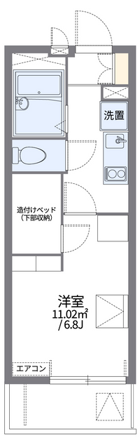 レオパレスピーコック 間取り図