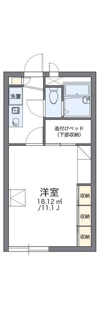 レオパレスサニープレイＢ 間取り図