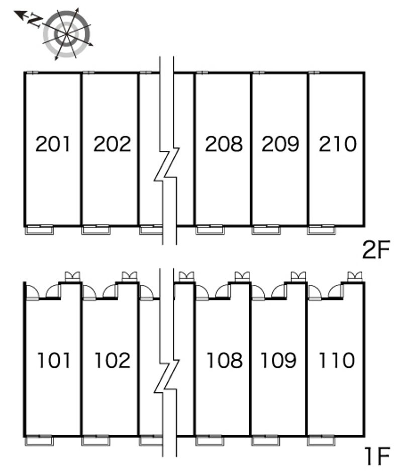 レオパレスミレオ２ 間取配置図