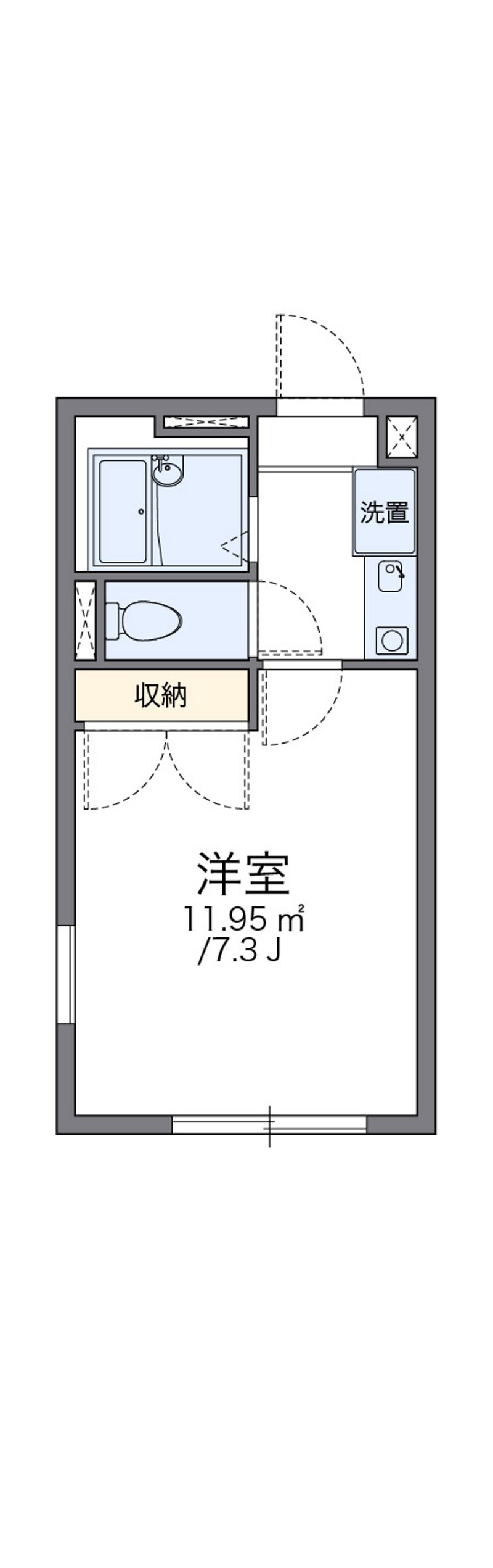 レオパレス古城 間取図