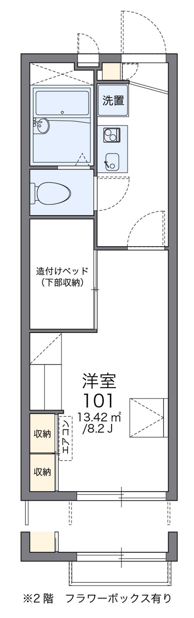 レオパレス白沢台Ｂ 間取図
