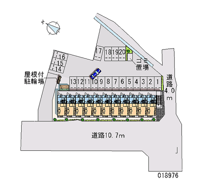 レオパレスならわ 月極駐車場