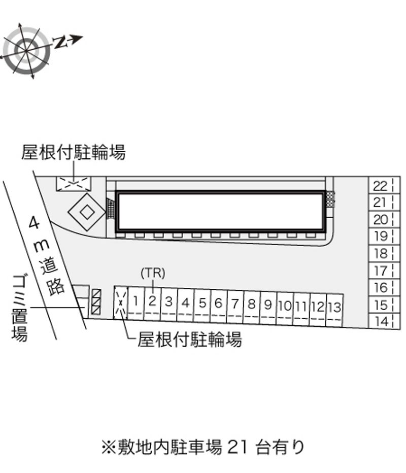 レオパレス大堀 配置図