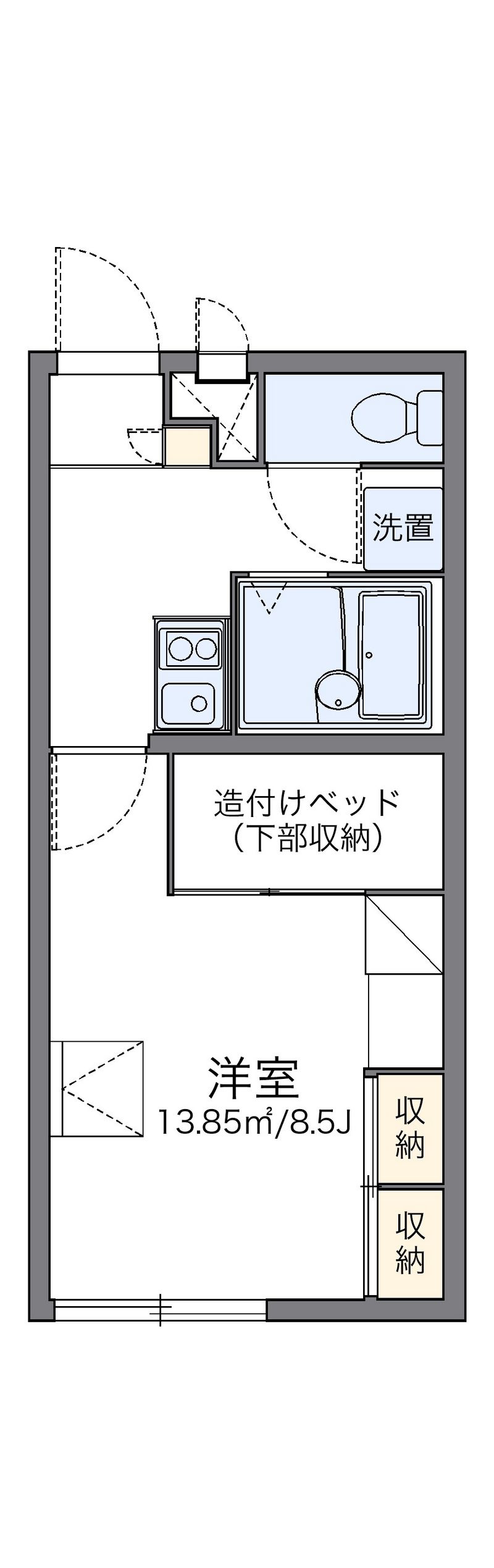レオパレスサニーふじ 間取図