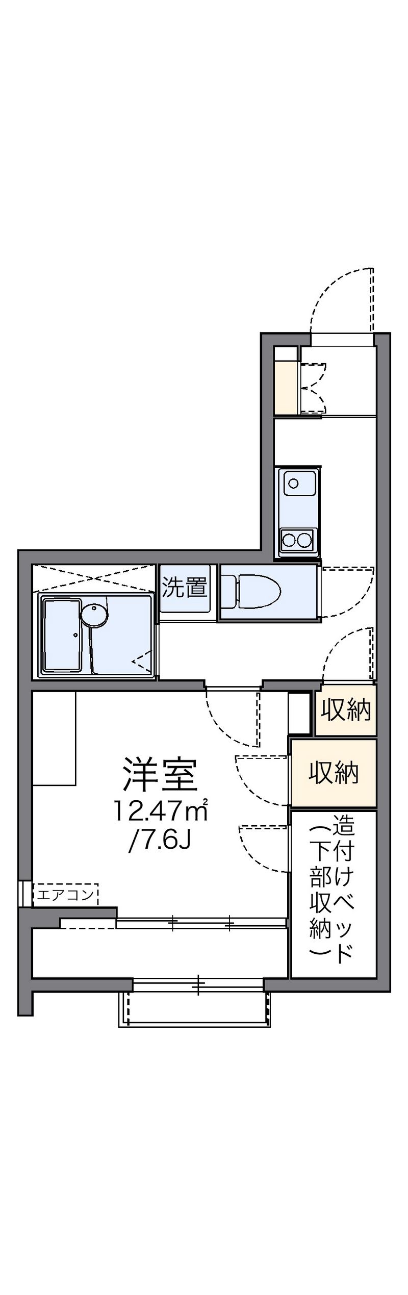 レオパレスセントラル誉田 間取図