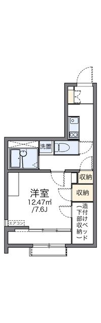 レオパレスセントラル誉田 間取り図