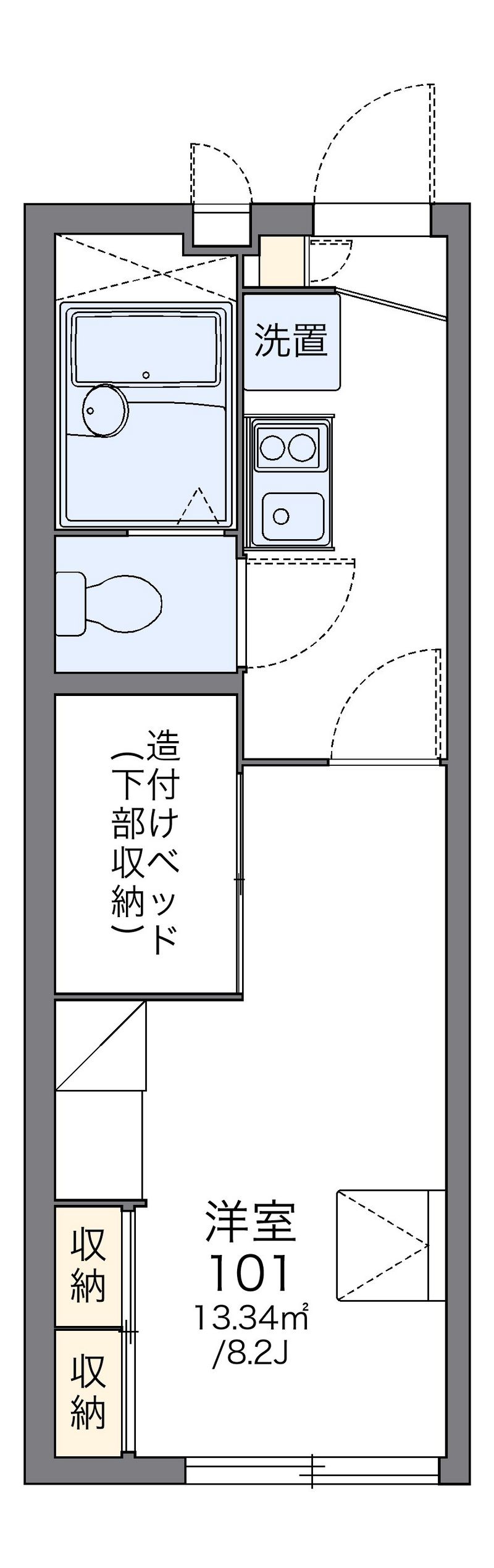レオパレス松任 間取図