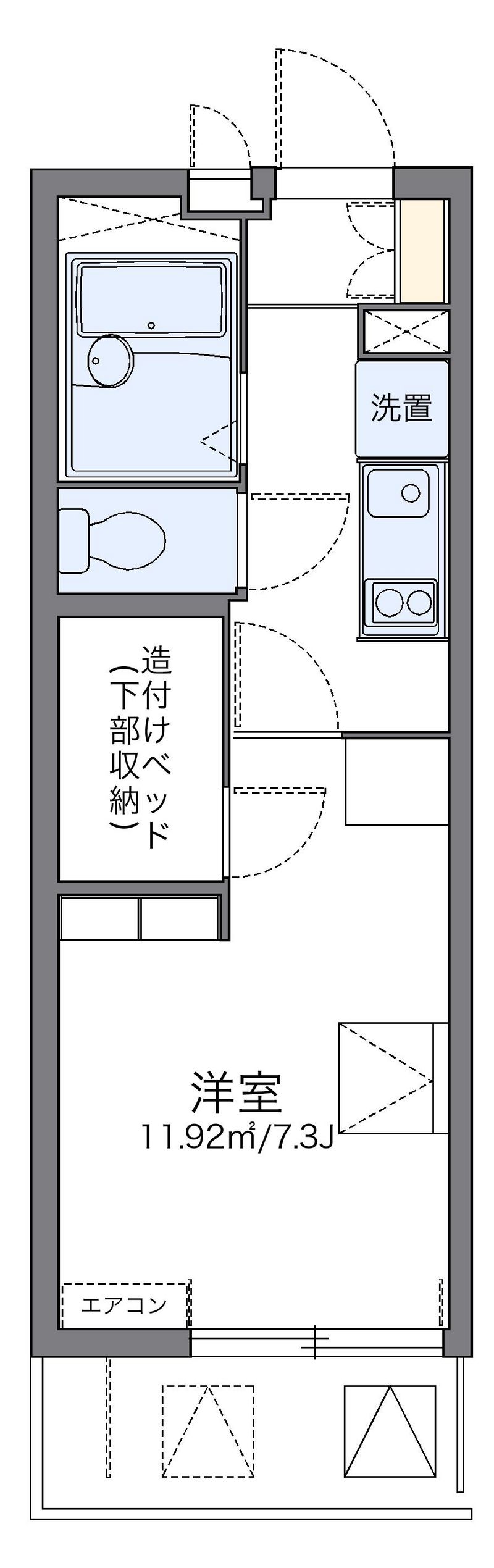 レオパレスマローネ 間取図