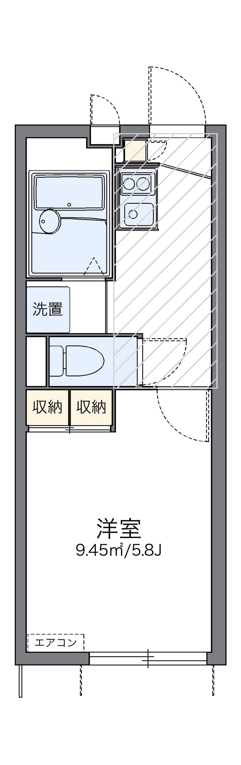 レオパレスグルーテンＣ 間取図