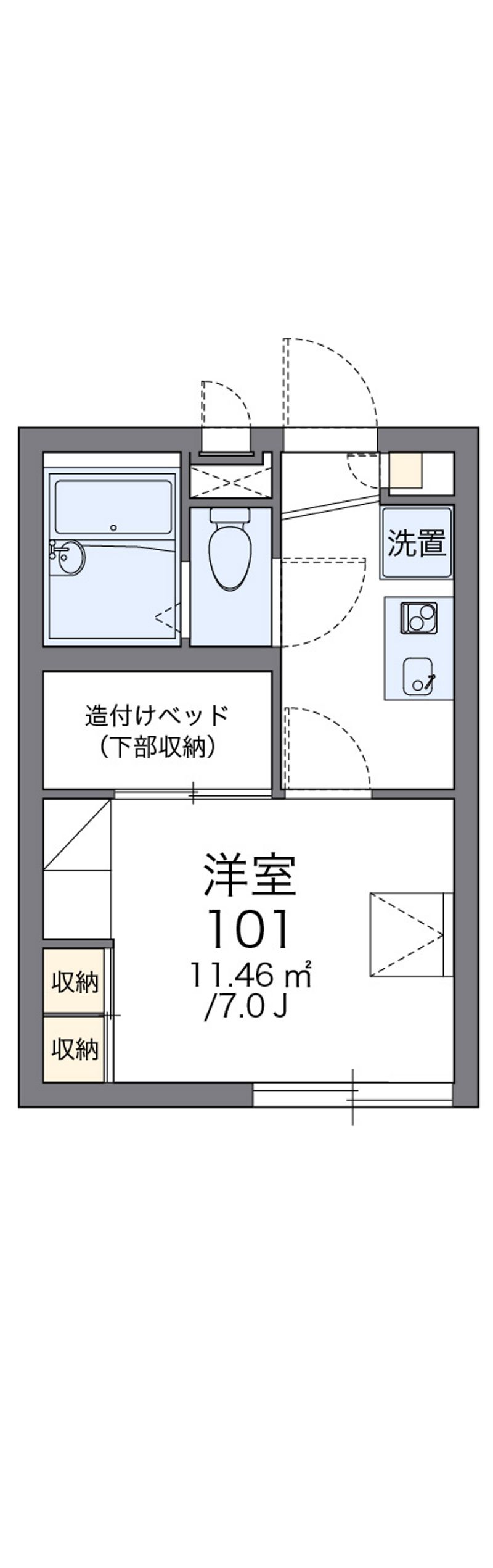 レオパレスＨＡＫＵ 間取図