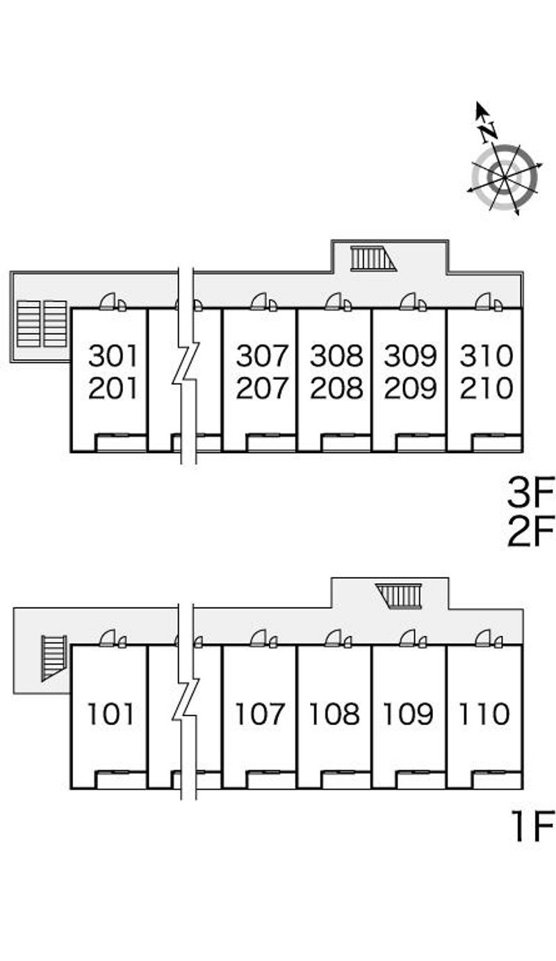 レオパレスサニーヒルズ 間取配置図