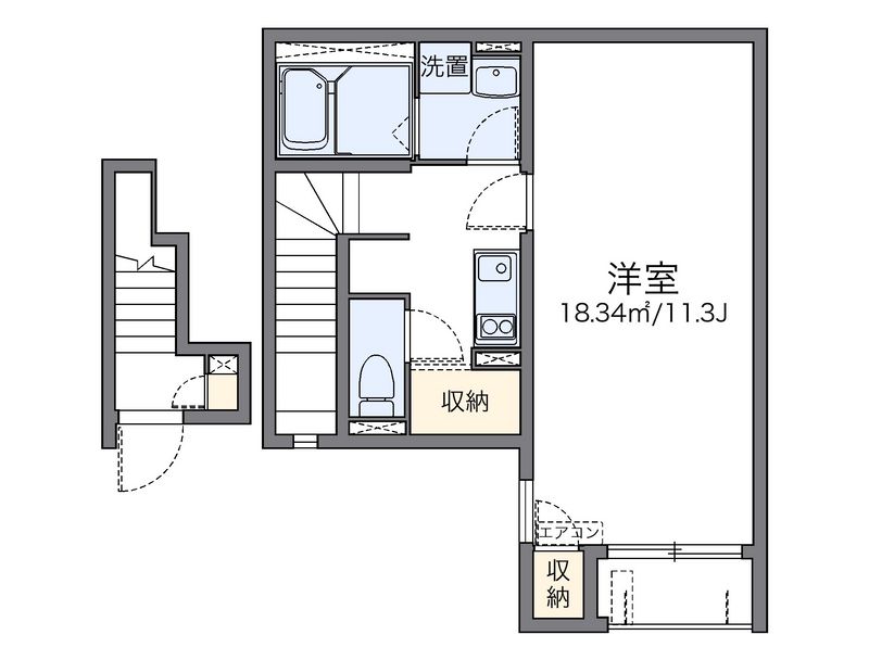 レオネクストミーツハオ　シャッツ 間取り