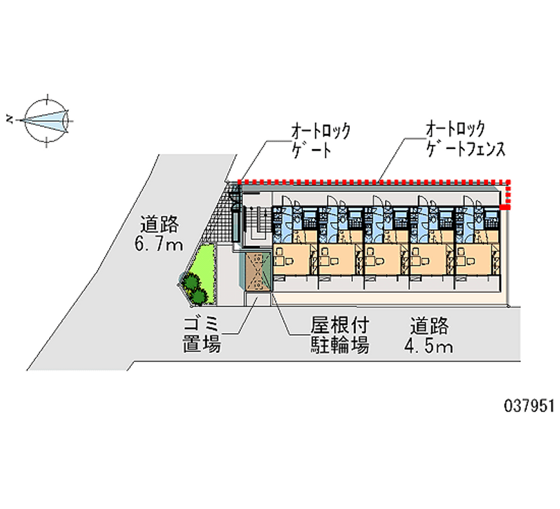 レオパレスフィオーレ石神井台 区画図