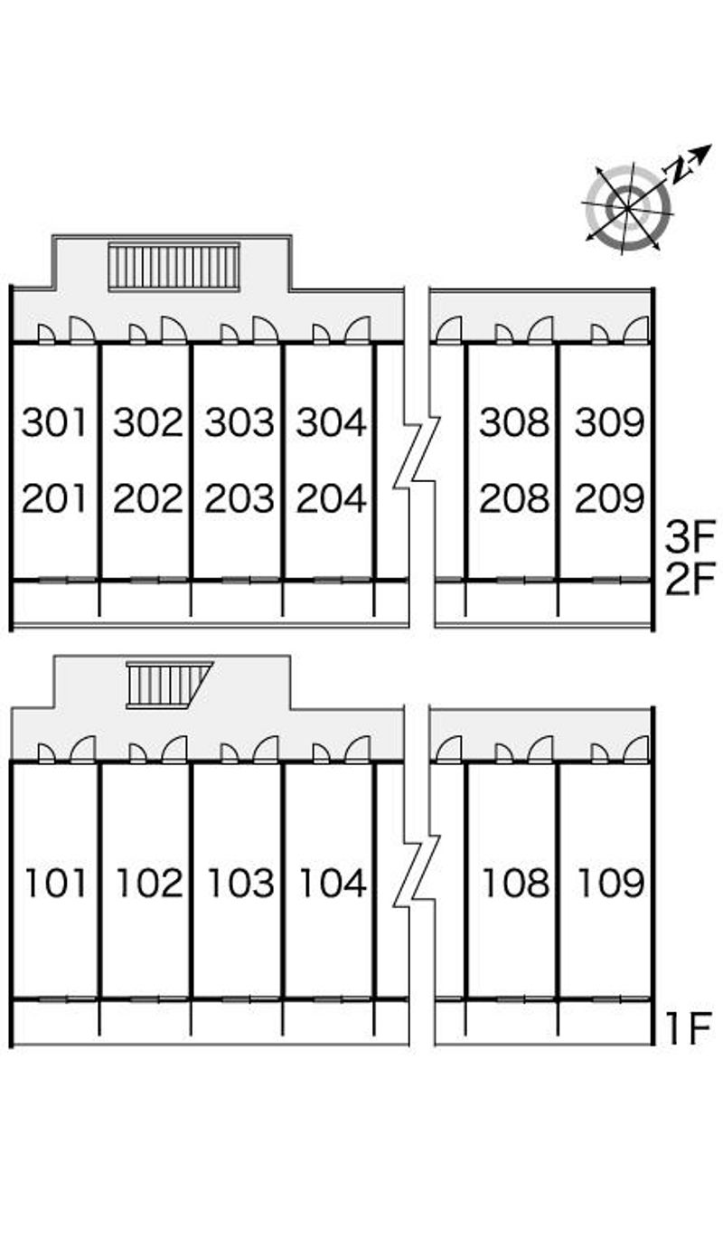 レオパレス横浜北 間取配置図