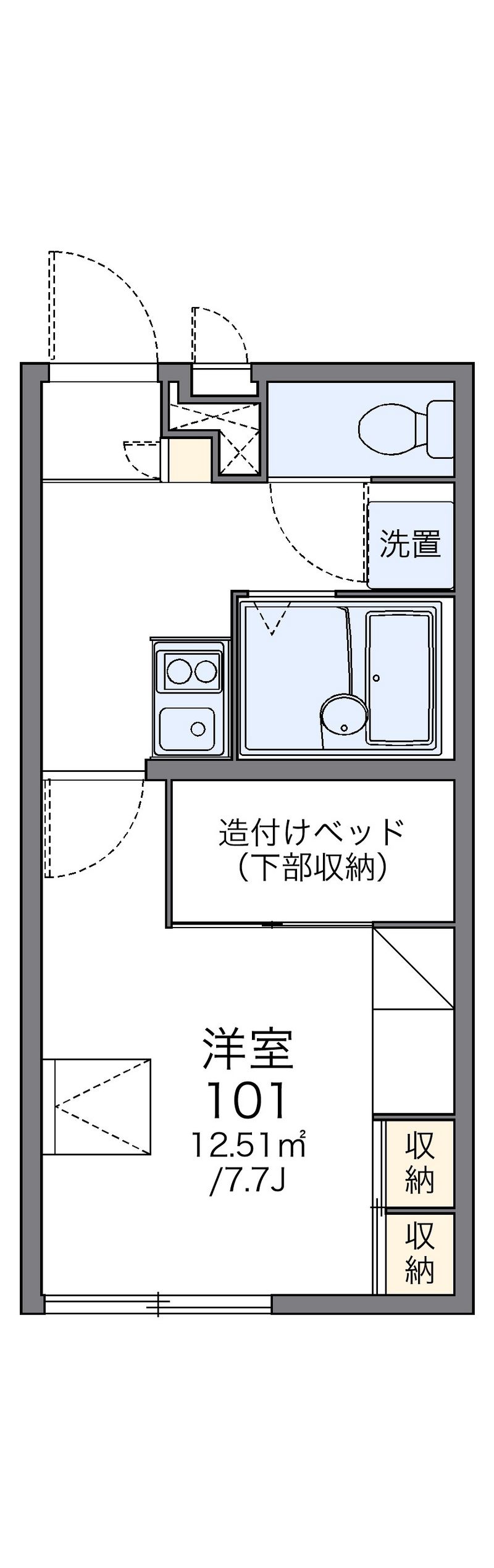 レオパレスアルル 間取図