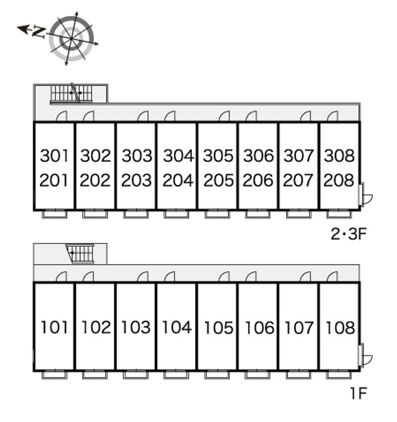 レオパレスシャルマン北越谷 間取り配置図