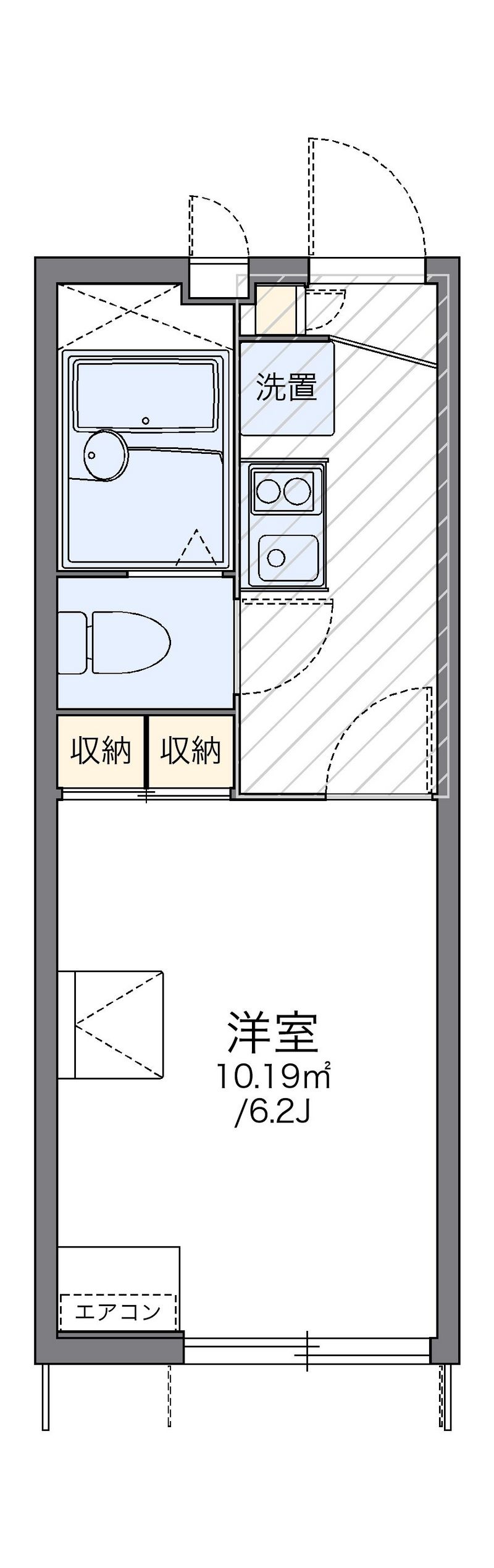 レオパレス広貴Ｅ 間取図