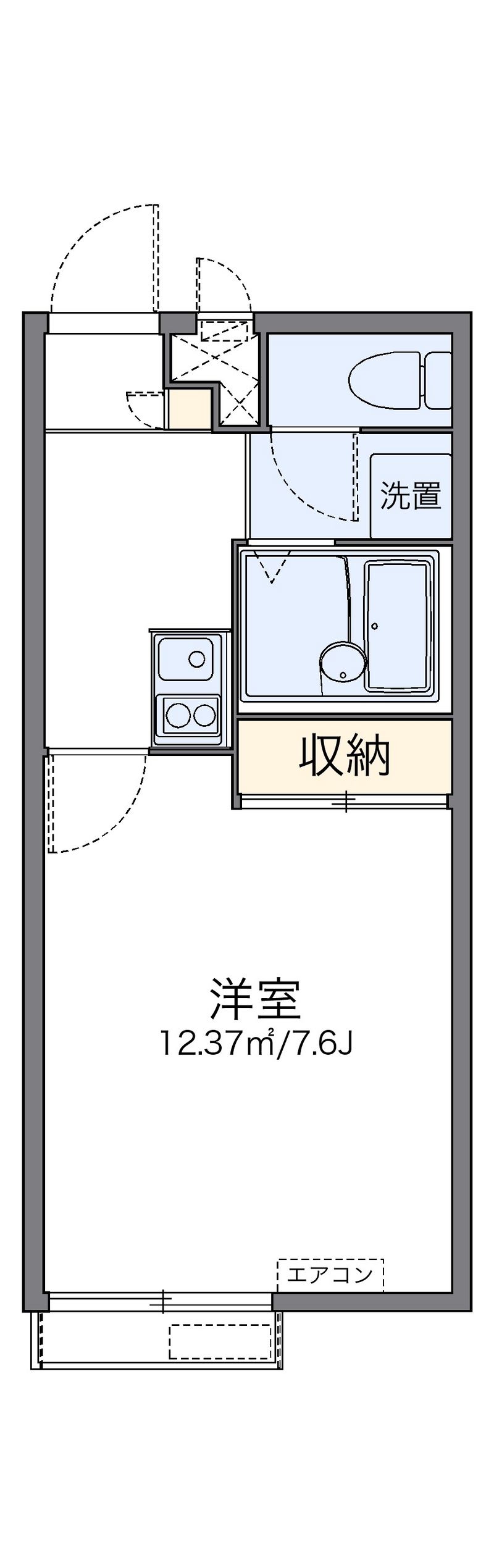 レオパレス北三国丘 間取図