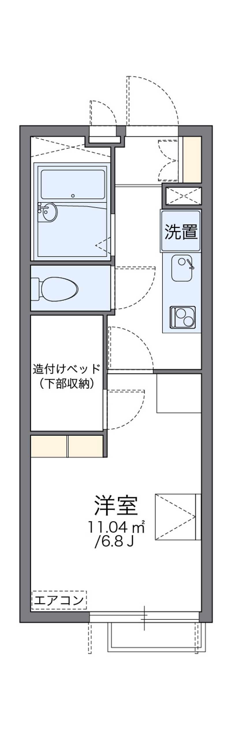 レオパレスデュオ　Ｋ＆Ｊ 間取図