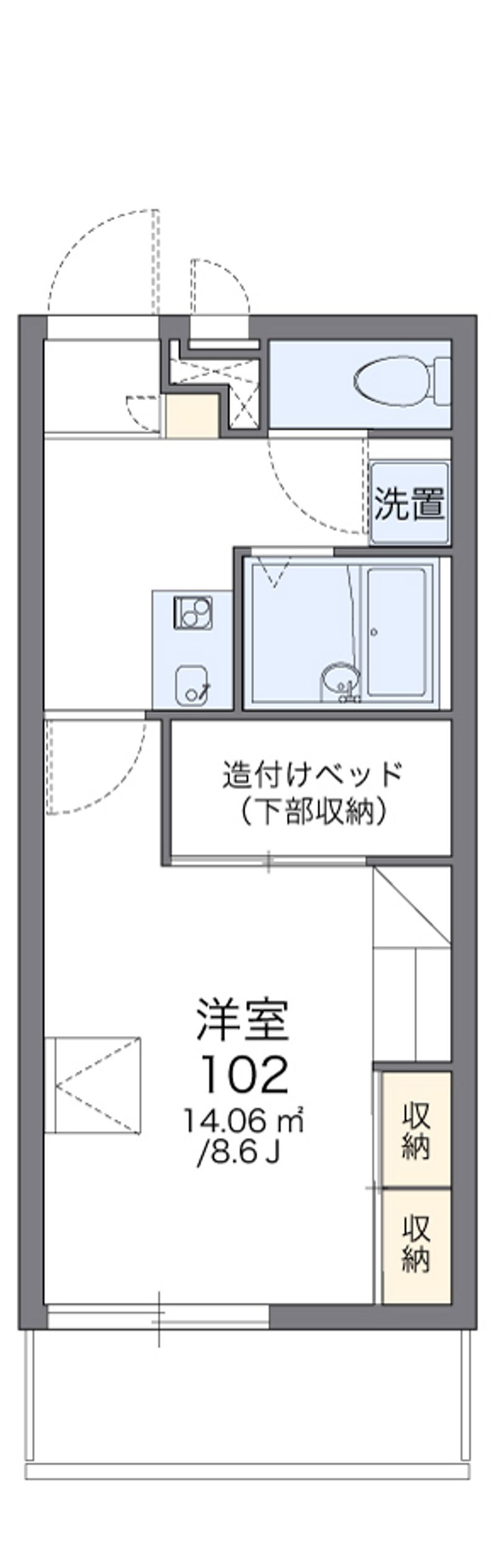 レオパレスストラーダ 間取図