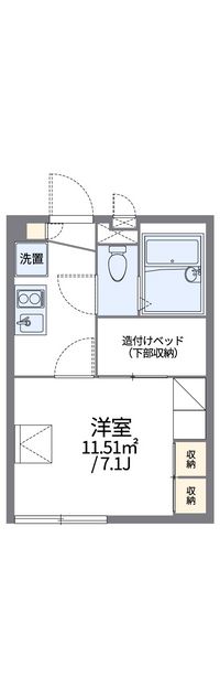 レオパレスミカーレ 間取り図