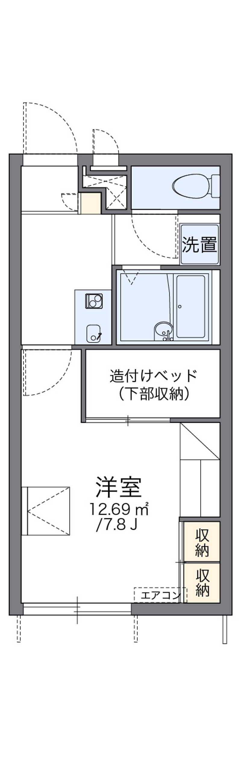レオパレスグリーンタイズ 間取図