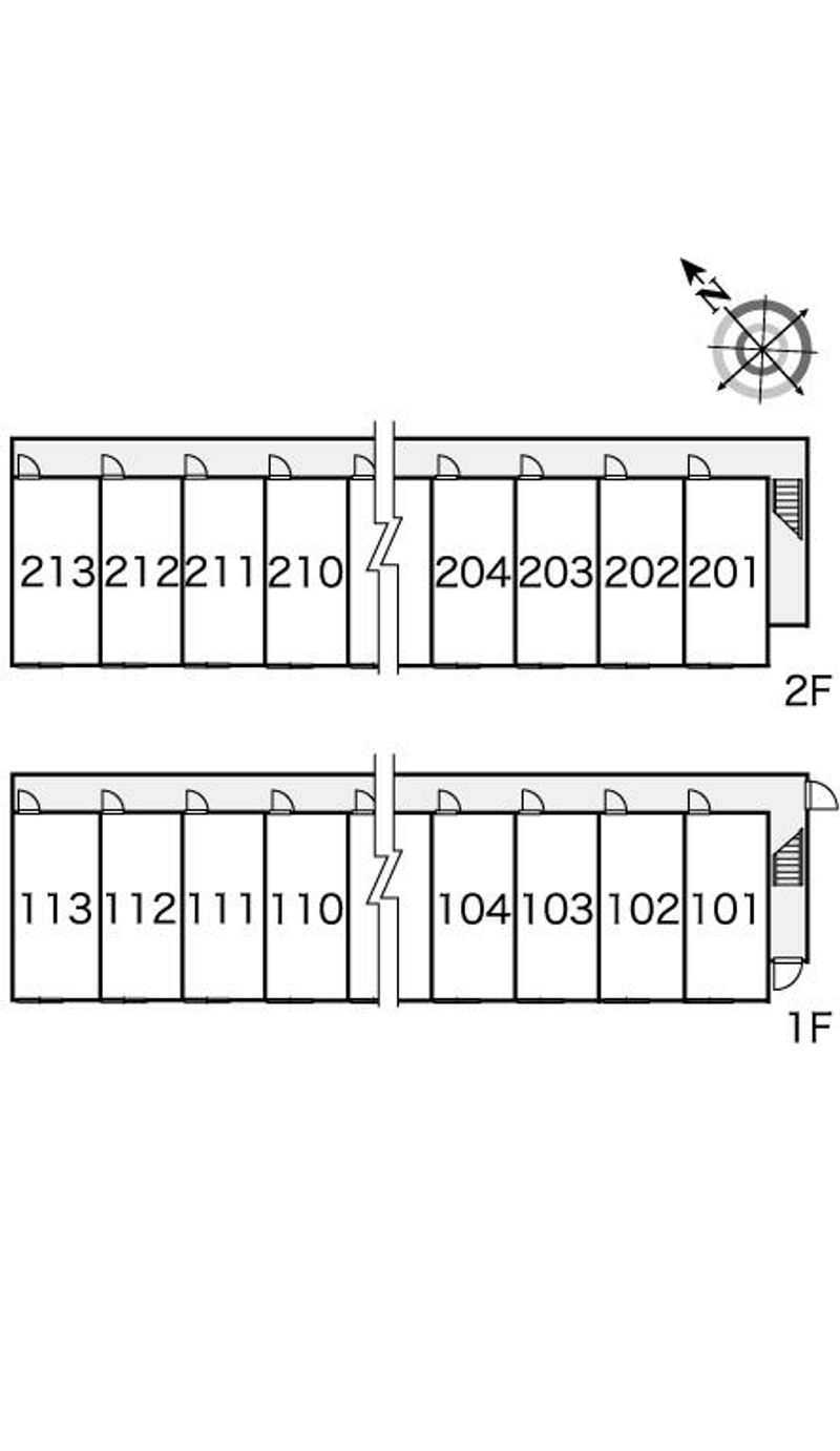 レオパレスサザンクロスⅢ 間取配置図