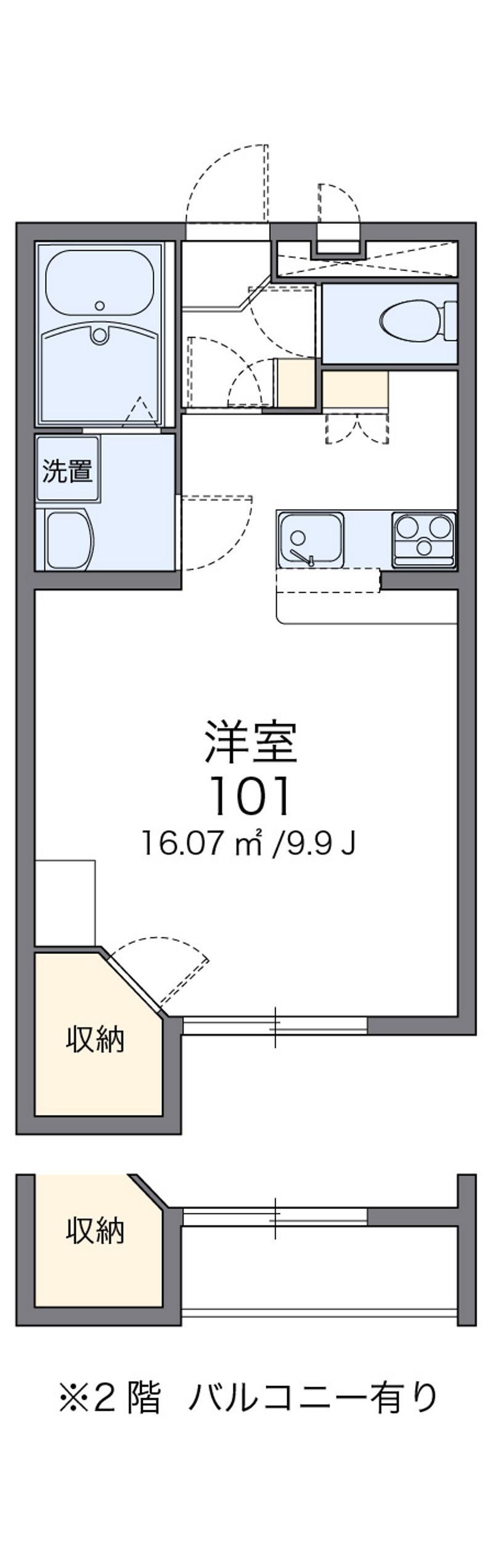 レオパレスリジェールＢ 間取図