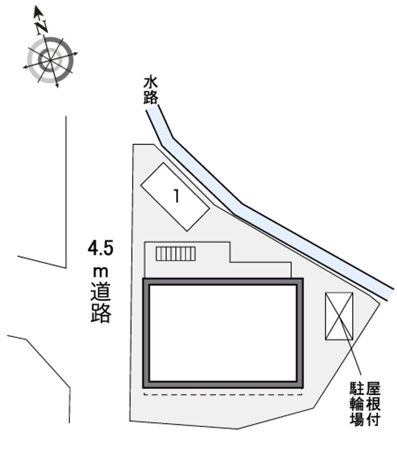 レオパレスリバーサイド西谷 配置図