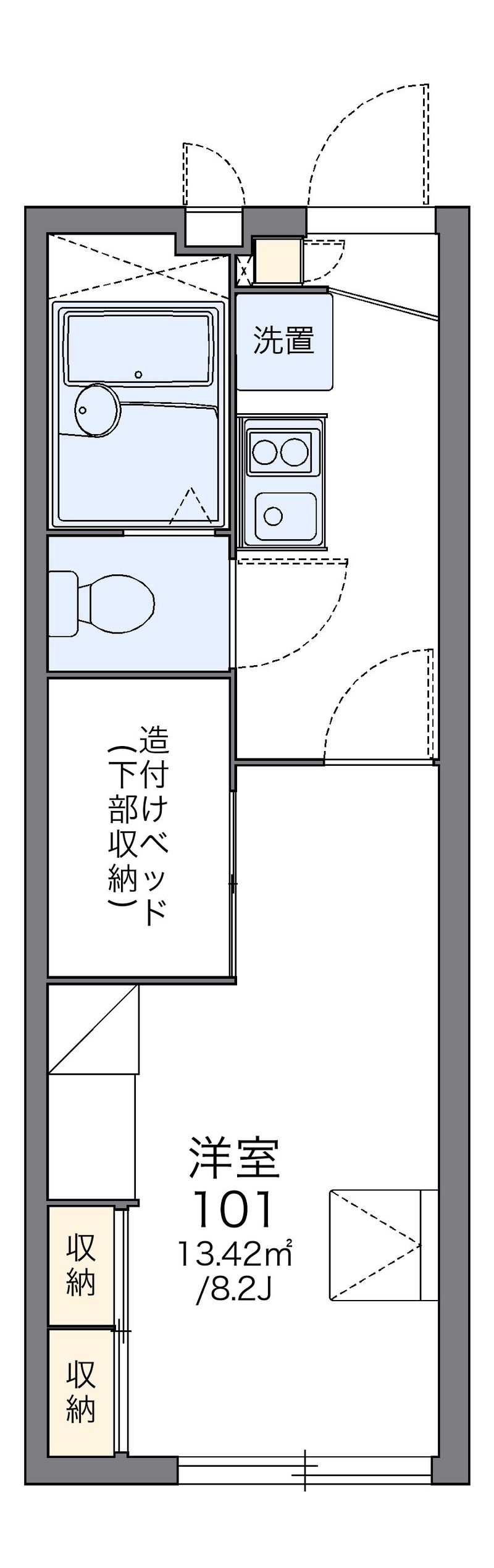 レオパレスボンボネラ　モモ 間取図