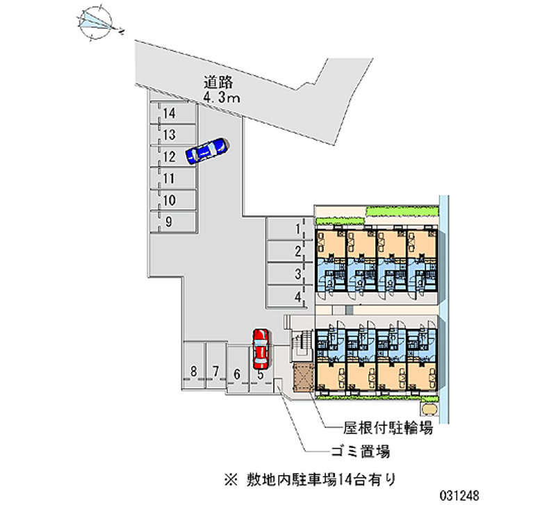 レオパレスボヌールメゾン　ＴＭ 月極駐車場