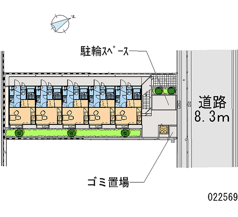 レオパレス手柄駅前 区画図