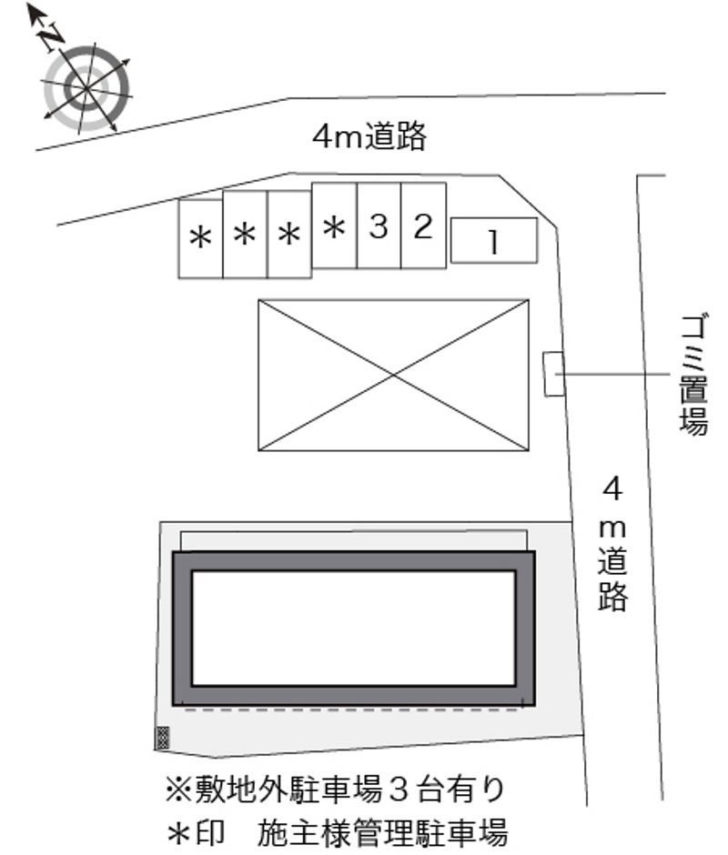 レオパレスタカハシ 駐車場