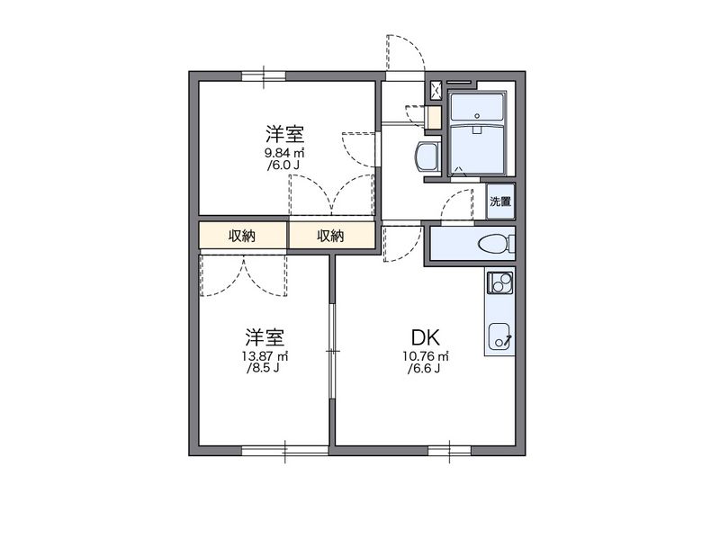レオパレス鹿子木ＡＲＥＡⅠ 間取図