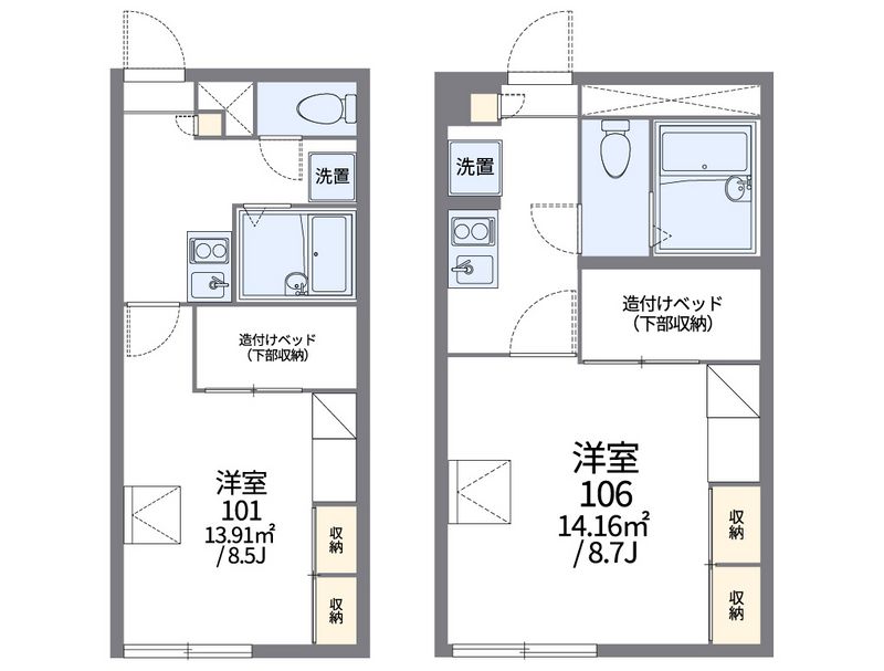レオパレス木野 間取図