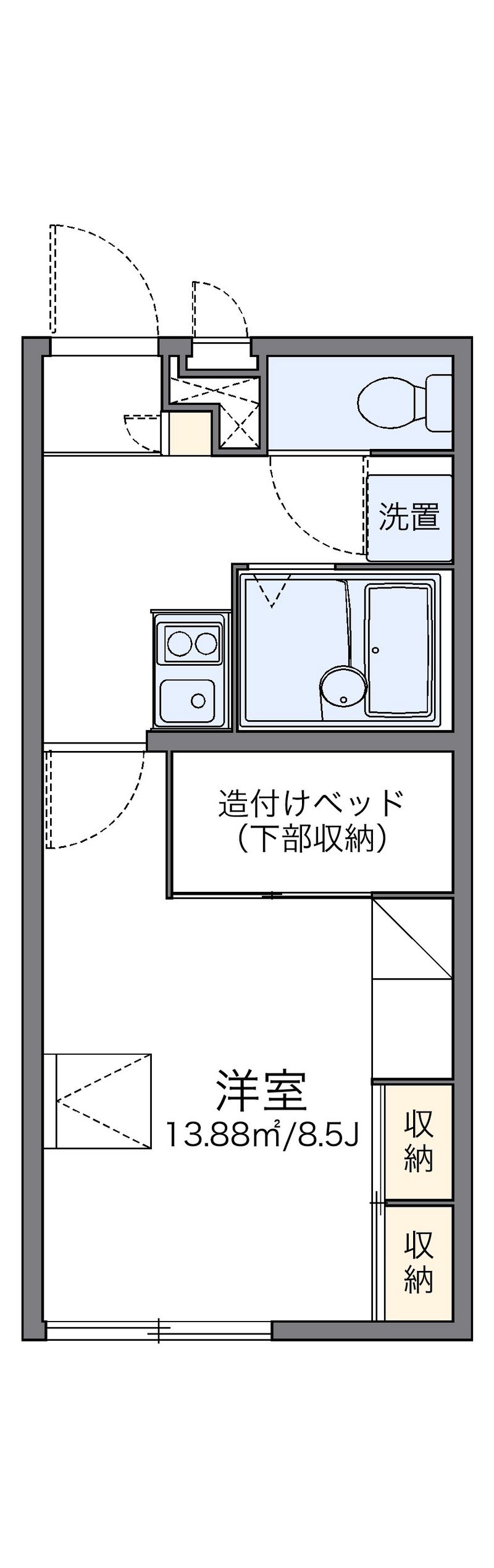 レオパレスメゾン福生 間取図