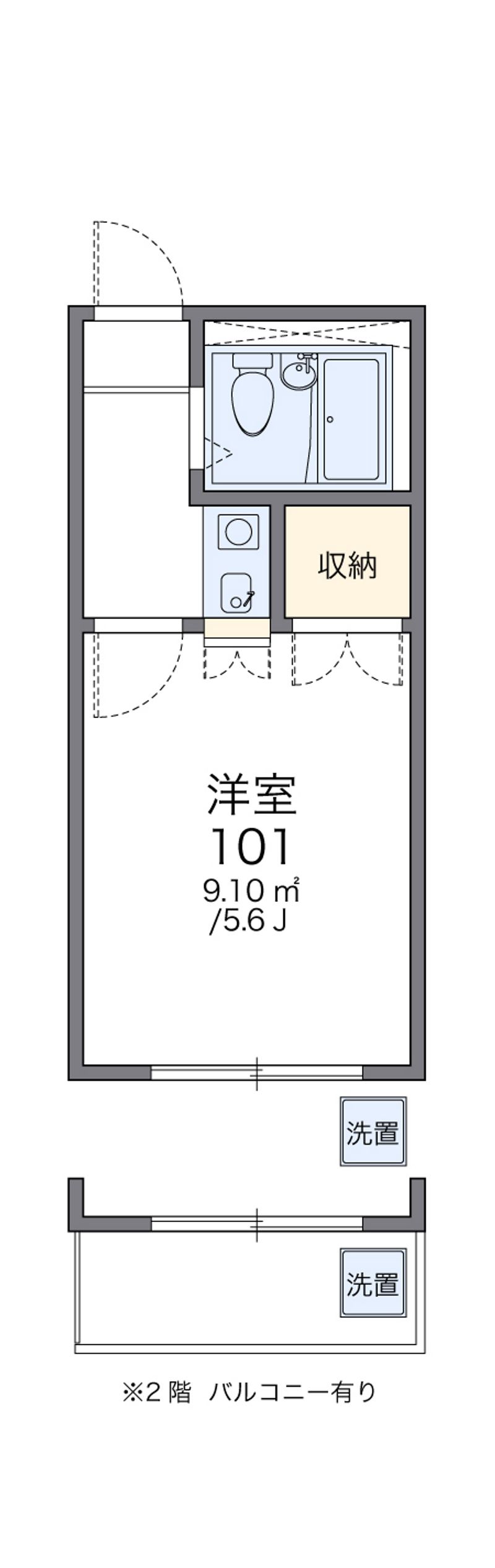 レオパレスフォンテーヌ 間取図