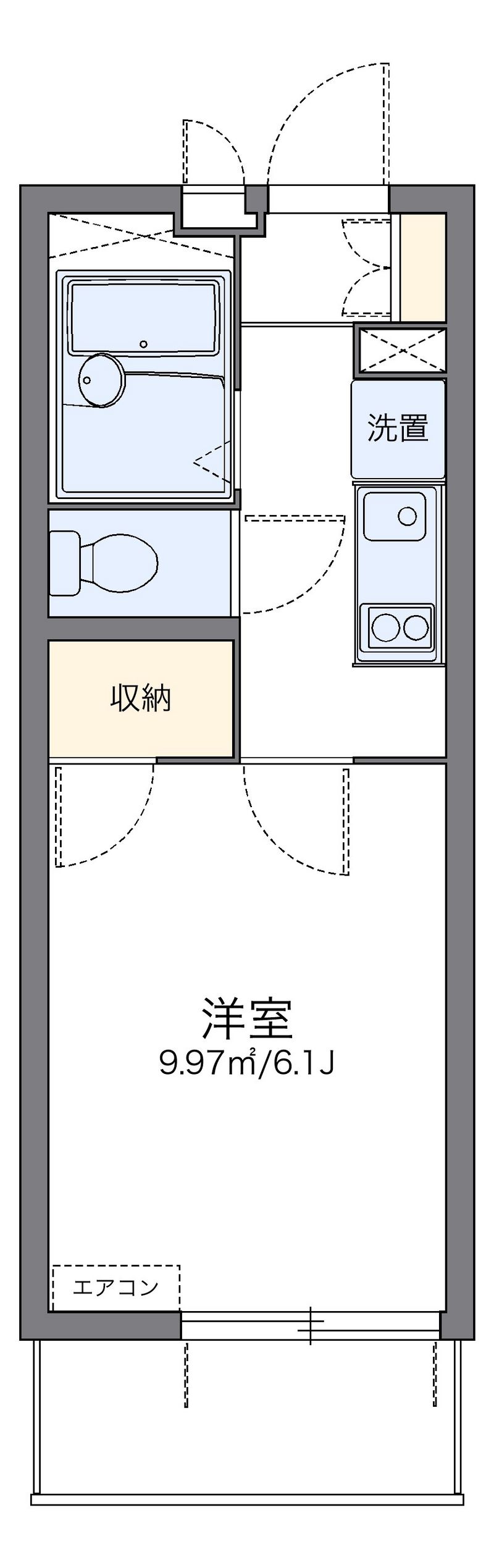 レオパレスアクシオン大曽根 間取図