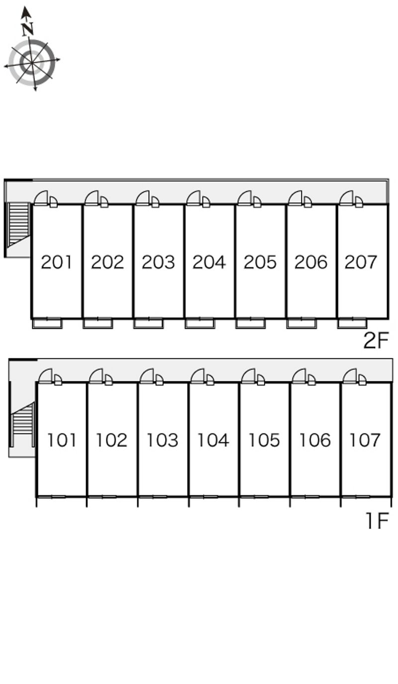 レオパレスフカサカ南 間取配置図