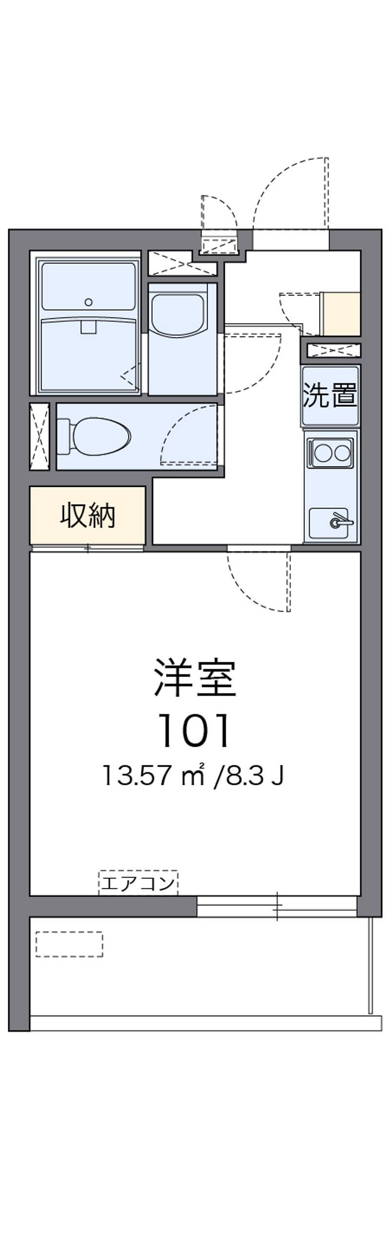 クレイノシーサイド石津川 間取図
