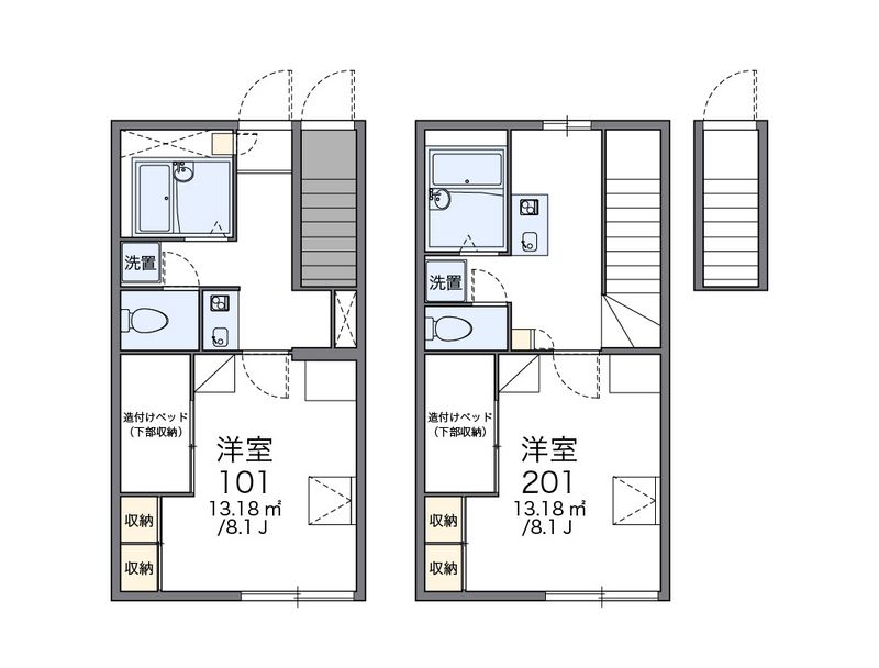 レオパレス山栄アビタ 間取図