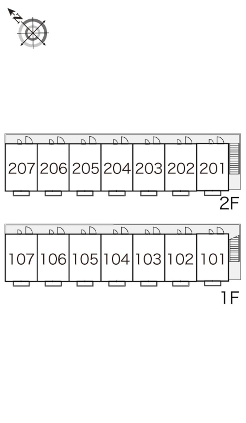 レオパレスグリーンフラワーⅡ 間取配置図