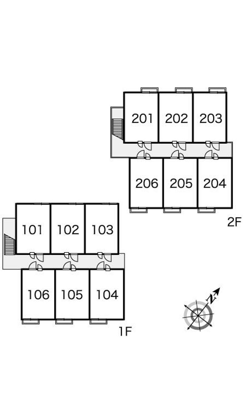 レオパレス大鳥 間取配置図
