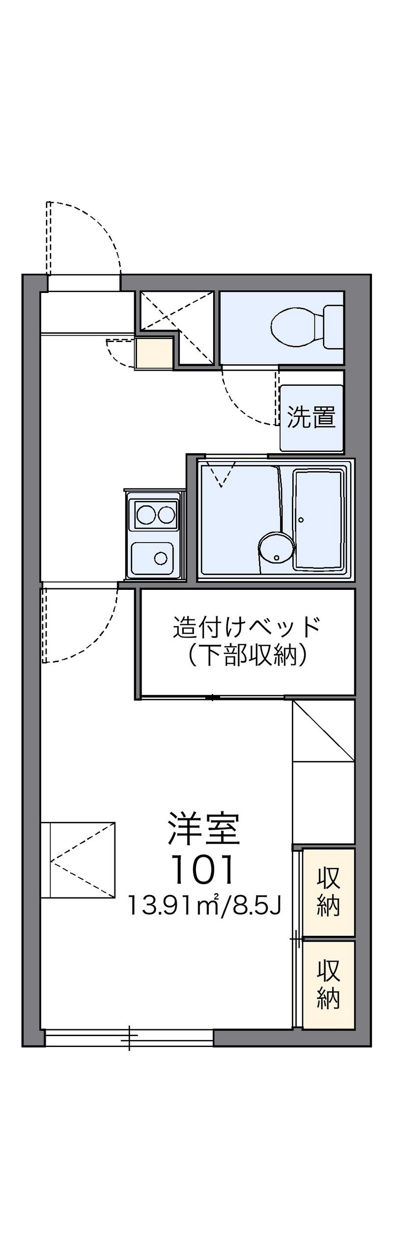 レオパレスＪＵＲＩ１１５ 間取図