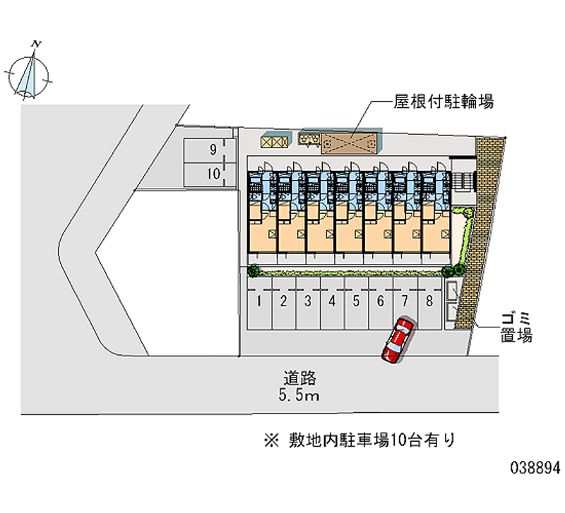 レオパレスパインフィールド 月極駐車場