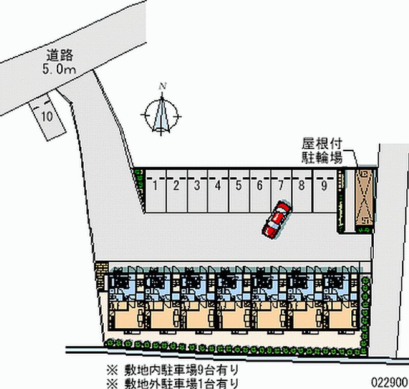 レオパレスリバーサイド本町 月極駐車場