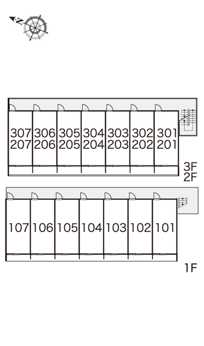 レオパレスかみはら通り 間取配置図