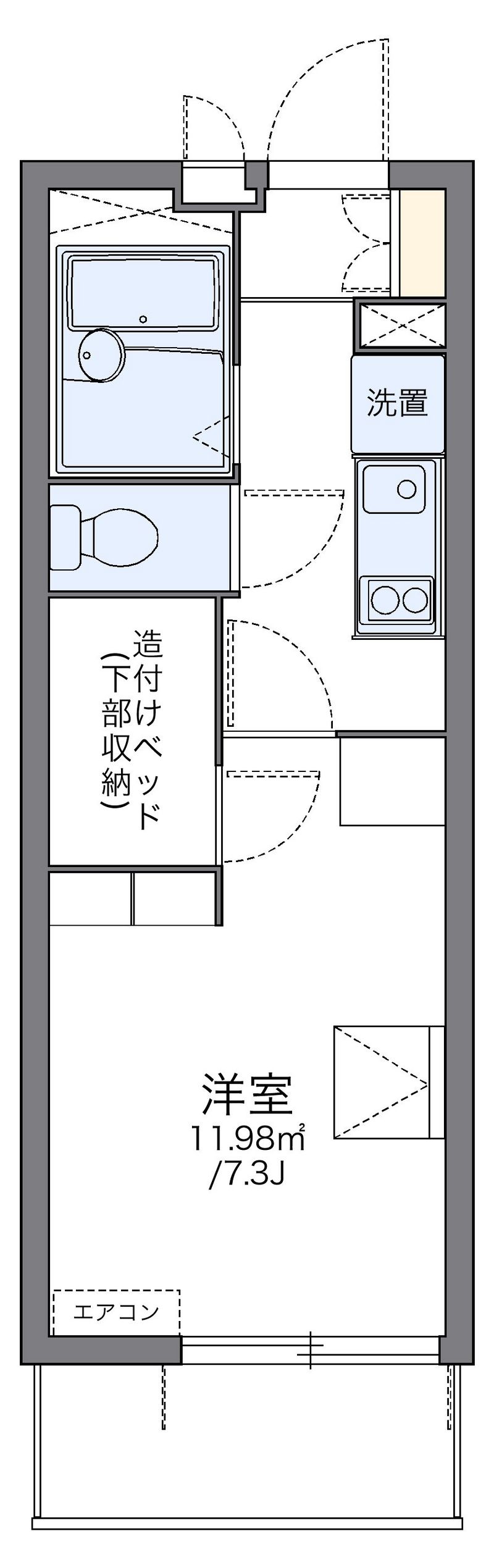 レオパレスエムズコート南丹 間取図